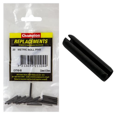 Champion 3mm x 25mm Roll Pin -20pk