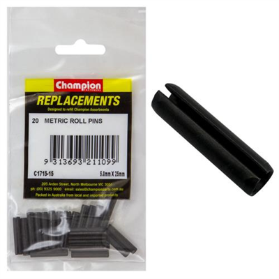 Champion 5mm x 25mm Roll Pin -20pk