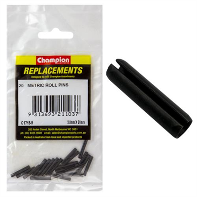 Champion 3mm x 20mm Roll Pin -20pk