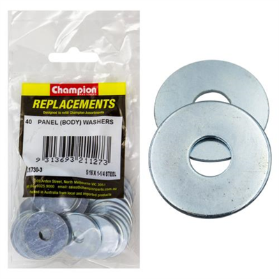 Champion 5/16 x 1-1/4in Flat Steel Panel (Body) Washer -40pk