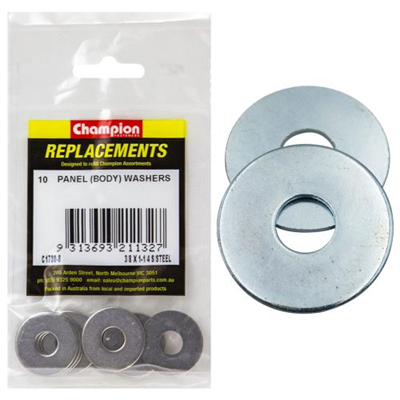 Champion 3/8 x 1-1/4in Flat S/Steel Panel (Body) Washer-10pk