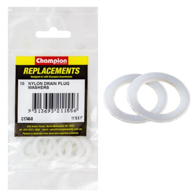 Champion 11/16in x 1in x 1/32in Nylon Washer -10pk