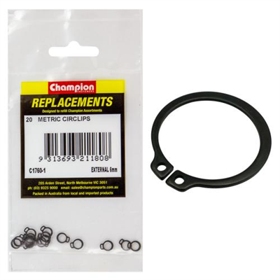 Champion 6mm External Circlip -20pk