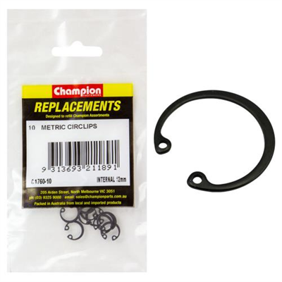 Champion 12mm internal Circlip -10pk