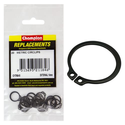 Champion 14mm External Circlip -20pk