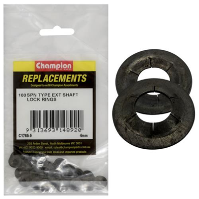 Champion 4mm Spn Type External Lock Rings -100pk