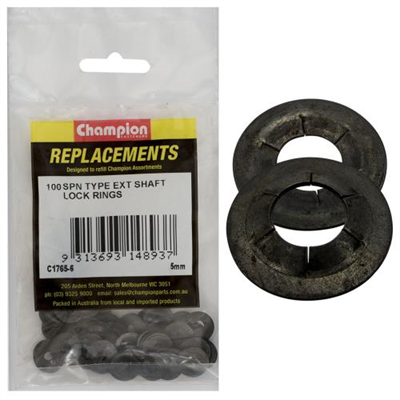 Champion 5mm Spn Type External Lock Rings -100pk