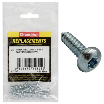 Champion 8G x 1/2in S/Tapping Screw -Pan -Tx -25pk