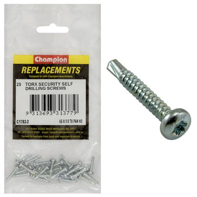 Champion 6G x 5/8in S/Drilling Screw -Pan -Tx -25pk