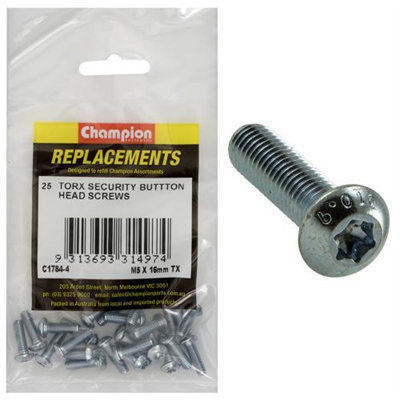 Champion M5 x 16mm Button Head Screw -Tx -25pk