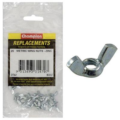 Champion M4 x 0.7 Wing Nut -25pk