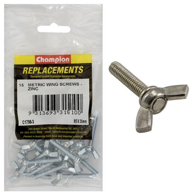 Champion M5 x 30mm Wing Screw -15pk