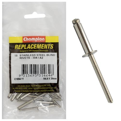 Champion 4.8 x 24mm Blind Rivet -304/A2 -25pk