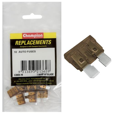 Champion AF 7.5Amp Standard Blade Fuse (Brown) -10pk