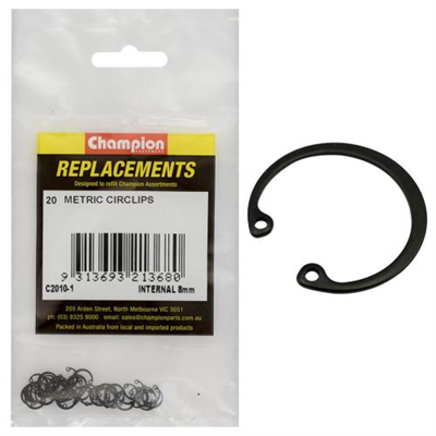 Champion 8mm internal Circlip -20pk
