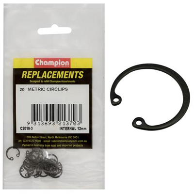 Champion 12mm internal Circlip -20pk