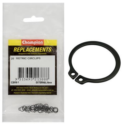Champion 6mm External Circlip -20pk