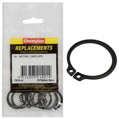 Champion 28mm External Circlip -10pk