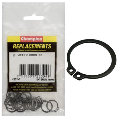 Champion 16mm External Circlip -20pk