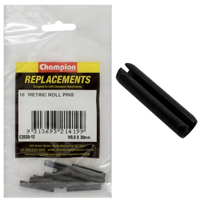 Champion 5.0 x 30mm Metric Roll Pin -10pk