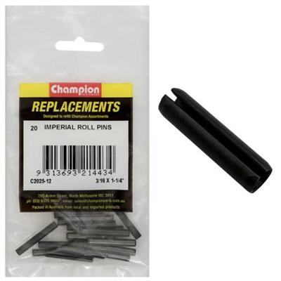 Champion 3/16 x 1-1/4in Imperial Roll Pin -20pk