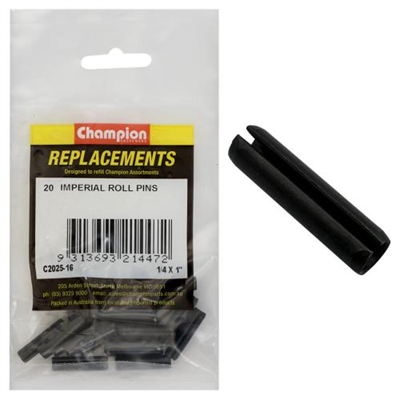 Champion 1/4 x 1in Imperial Roll Pin -20pk