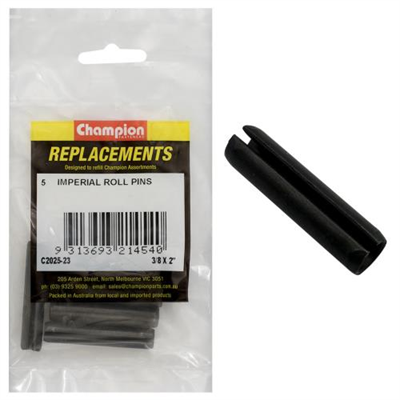 Champion 3/8 x 2in Imperial Roll Pin -5pk