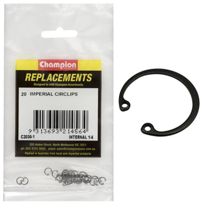 Champion 1/4in Imperial internal Circlip -20pk