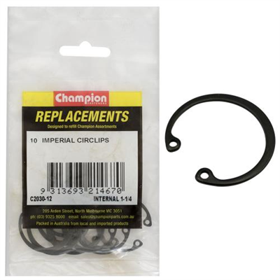 Champion 1-1/4in Imperial internal Circlip -10pk