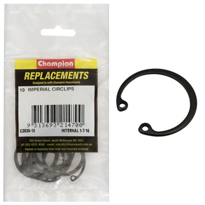 Champion 1-7/16in Imperial internal Circlip -10pk