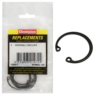 Champion 1-5/8in Imperial internal Circlip -5pk