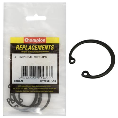 Champion 1-3/4in Imperial internal Circlip -5pk
