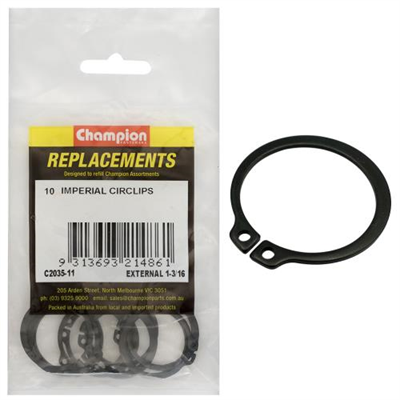 Champion 1-3/16in Imperial External Circlip -10pk