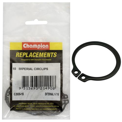 Champion 1-7/16in Imperial External Circlip -10pk