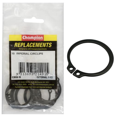 Champion 1-1/2in Imperial External Circlip -10pk