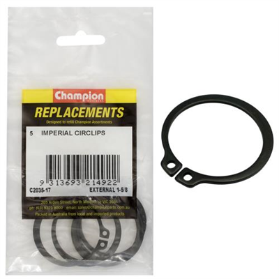 Champion 1-5/8in Imperial External Circlip -5pk