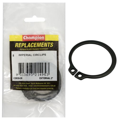 Champion 2in Imperial External Circlip -5pk