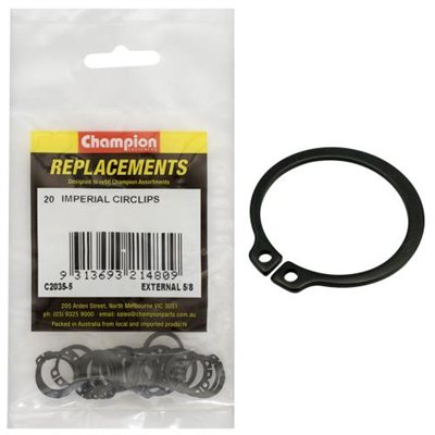 Champion 5/8in Imperial External Circlip -20pk