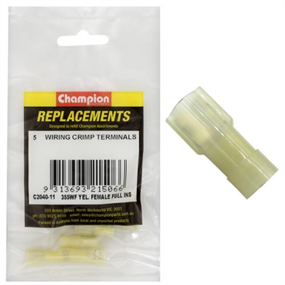 Champion Crimp Terminals Blade Female Fully Insulated 6.3mm