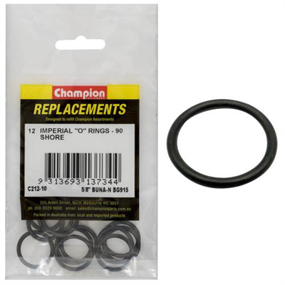 Champion 5/8in(Tube Ref) x.755(I.D) x.097(Sec.) O-Ring-12pk