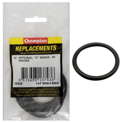 Champion 1-3/4in(Tube Ref)x2.090(I.D)x.118(Sec.) O-Ring-10pk