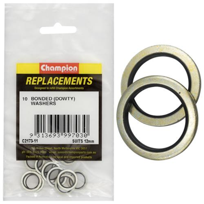 Champion Bonded Seal Washer (Dowty) 12mm -10pk
