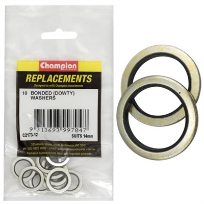 Champion Bonded Seal Washer (Dowty) 14mm -10pk