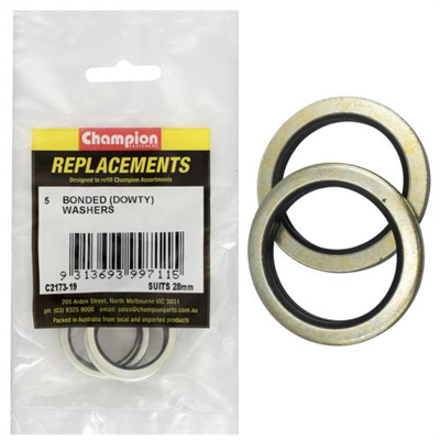 Champion Bonded Seal Washer (Dowty) 28mm -5pk