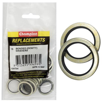 Champion Dowty Washer Suits 1/2 BSP -15pk