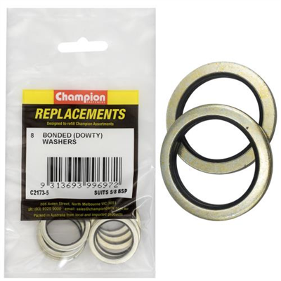 Champion Dowty Washer Suits 5/8 BSP -8pk