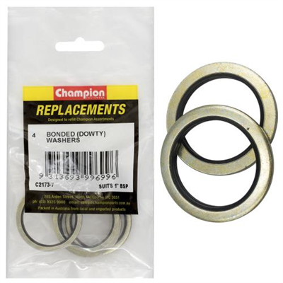 Champion Dowty Washer Suits 1in BSP -4pk