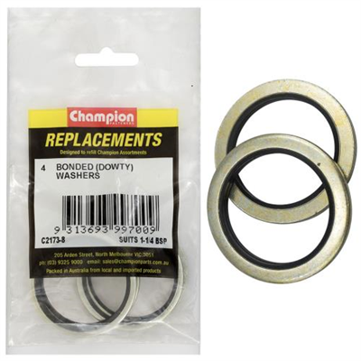 Champion Dowty Washer Suits 1-1/4 BSP -4pk
