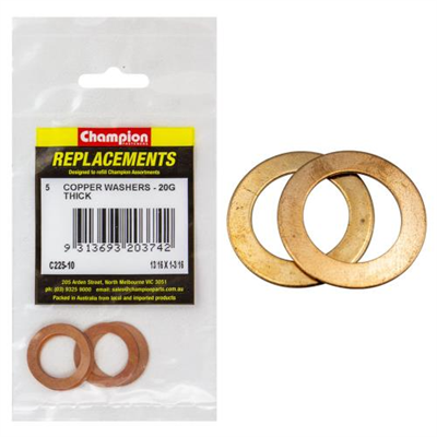 Champion 13/16in x 1-3/16in x 20G Copper Washer -5pk