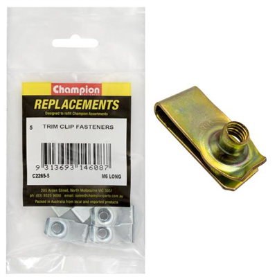 Champion Captive Nut -6mm Long -5pk